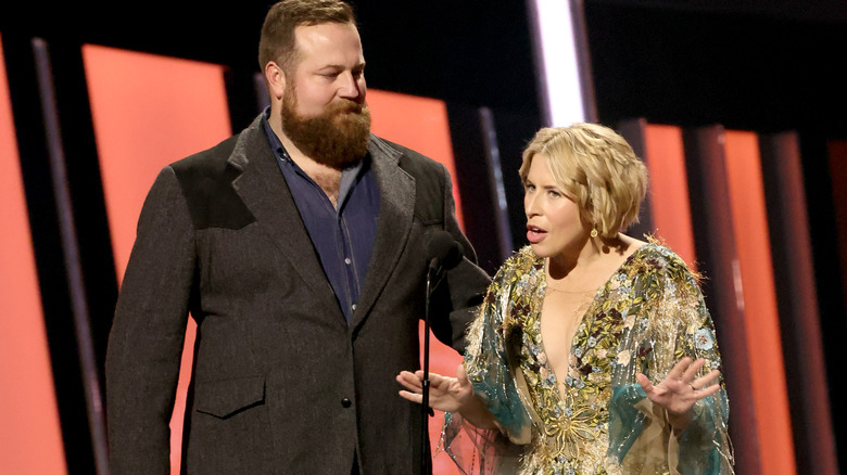 Ben and Erin Napier speaking on stage