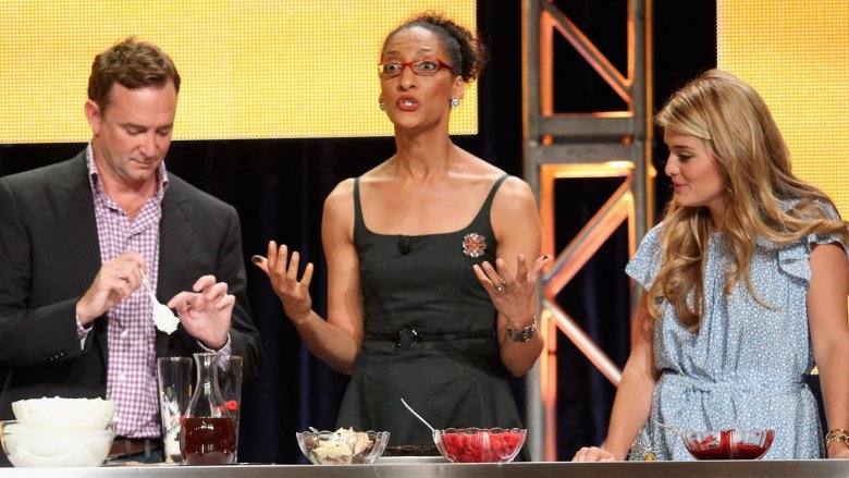 Clinton Kelly, Carla Hall, and Daphne Oz of The Chew