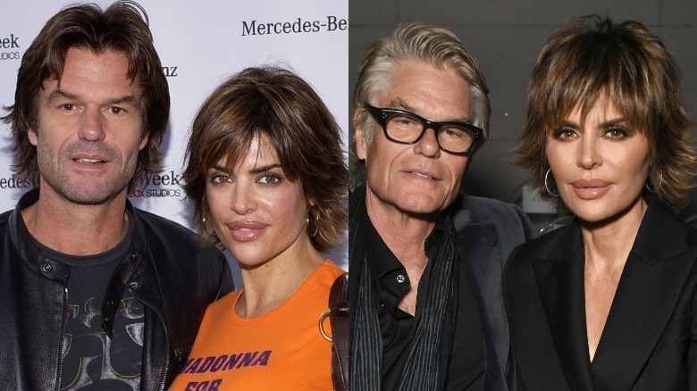 Lisa Rinna and Harry Hamlin then and now