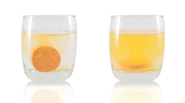 Immunity booster in the form of  fizzy orange tablets