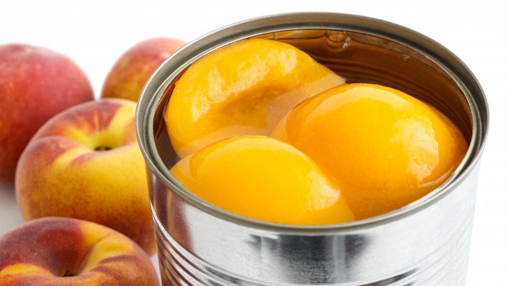 fresh peaches and canned peaches