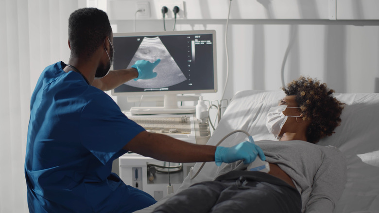 Woman getting an ultrasound