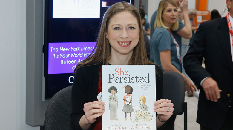 Chelsea Clinton with her book