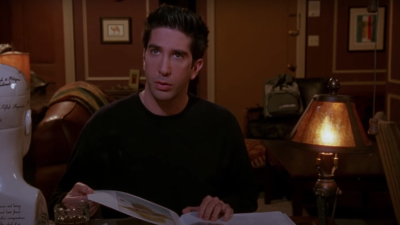 Ross at his window in "Friends"