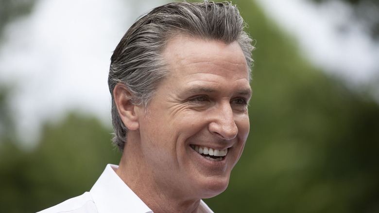 Gavin Newsom smiling