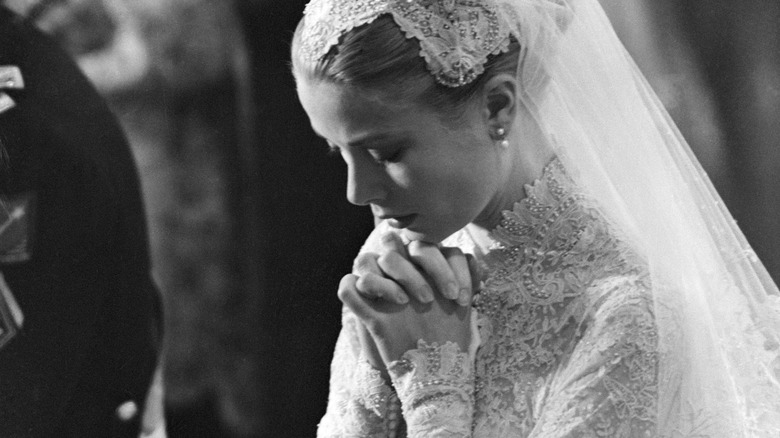 Grace Kelly at her wedding