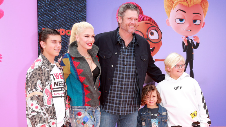 Blake Shelton, Gwen Stefani and her three sons