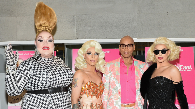 RuPaul Charles and Valentina pose together at an event