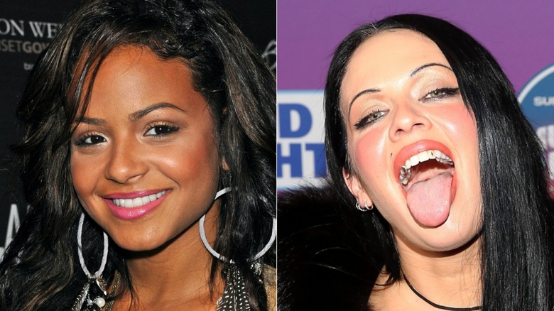 A split image of Christina Milian, Kelsy Karter