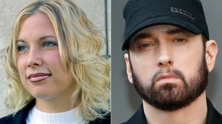 Kim Scott in October 2001 and Eminem in January 2019