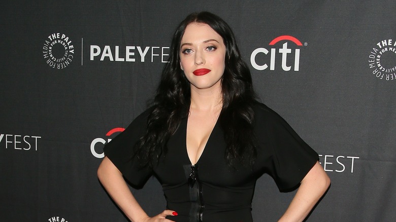 Kat Dennings posing at PaleyFest