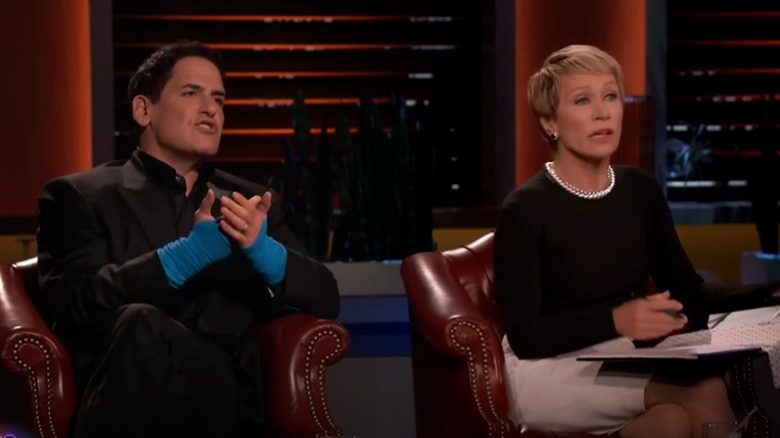 Mark Cuban and Barbara Corcoran during Shark Tank