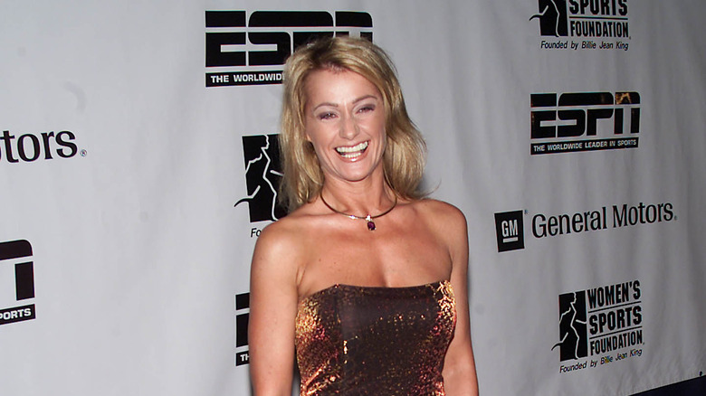 Nadia Comaneci attending ESPN event in 2001