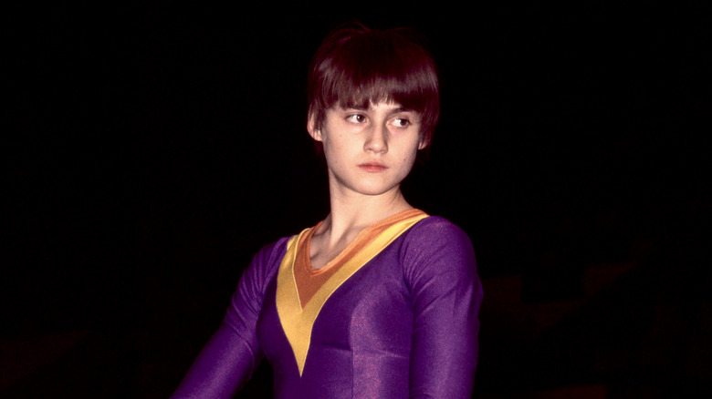 Nadia Comaneci at gymnastics competition