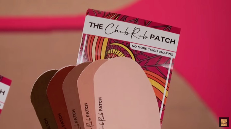 Closeup of The Chub Rub Patch product and packaging