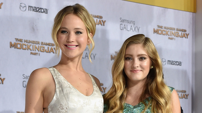 Willow Shields and Jennifer Lawrence