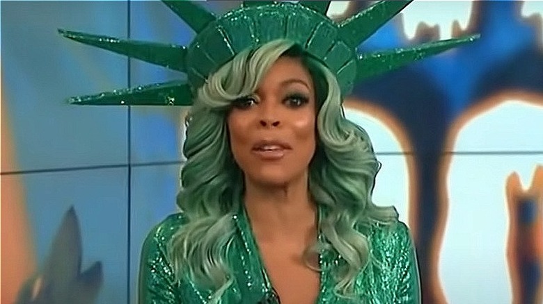 Wendy Williams dressing as Lady Liberty on Halloween