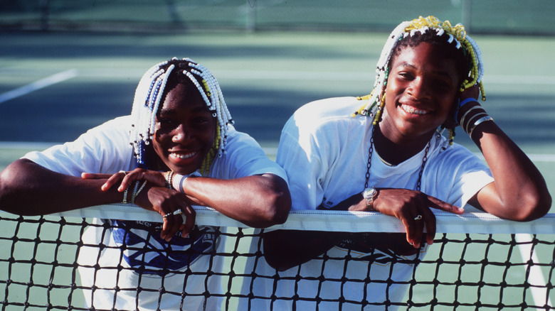 Venus and Serena Williams on the court at the Australia Open