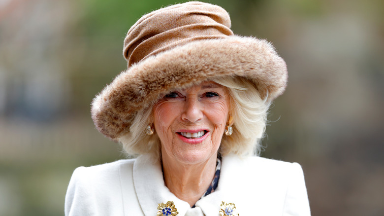 Queen Camilla smiling