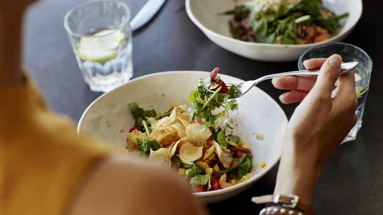 Close up of a salad bowl