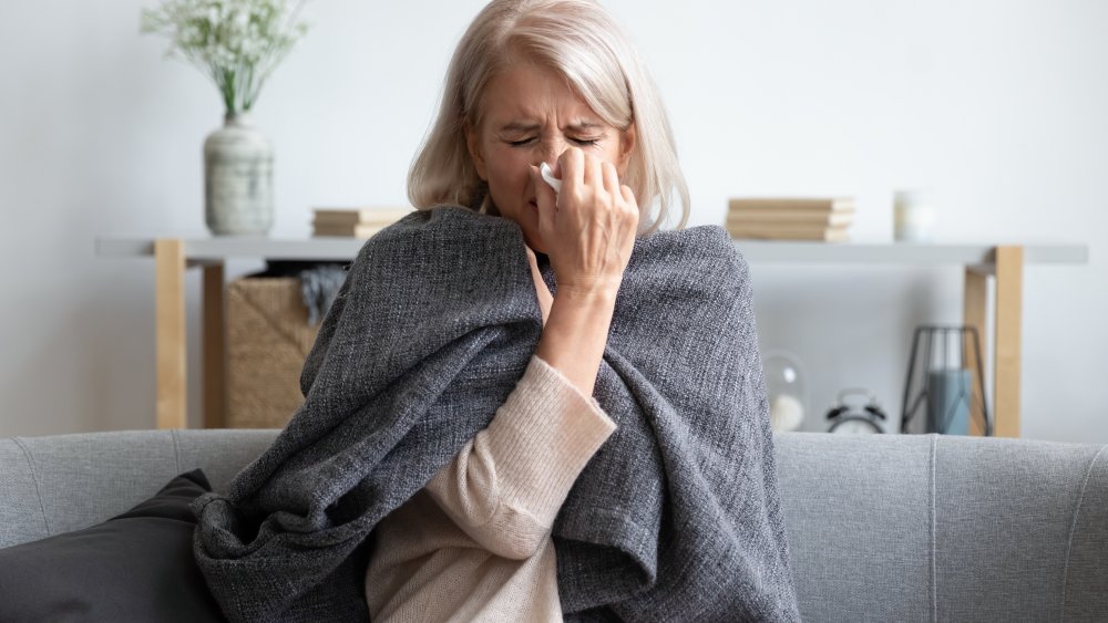 woman with a weakened immune system