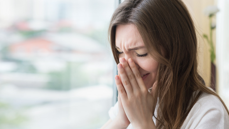 woman crying