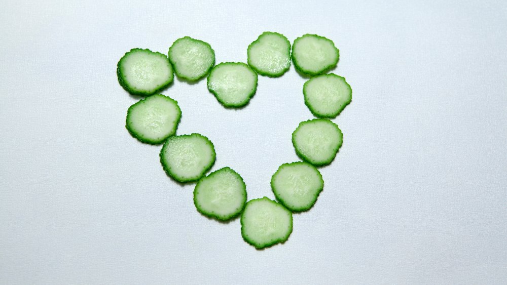 Heart made of cucumbers