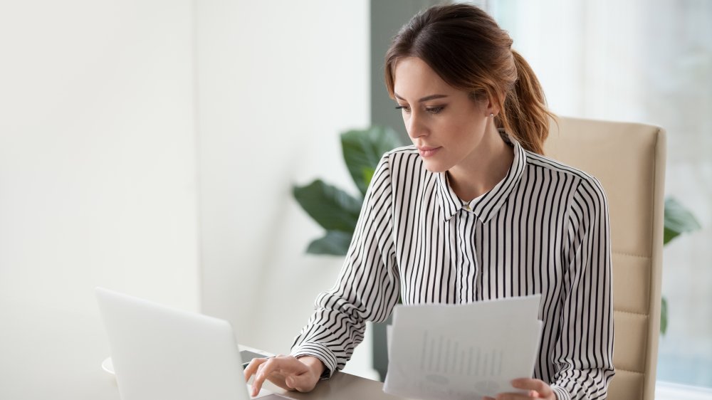 woman at computer