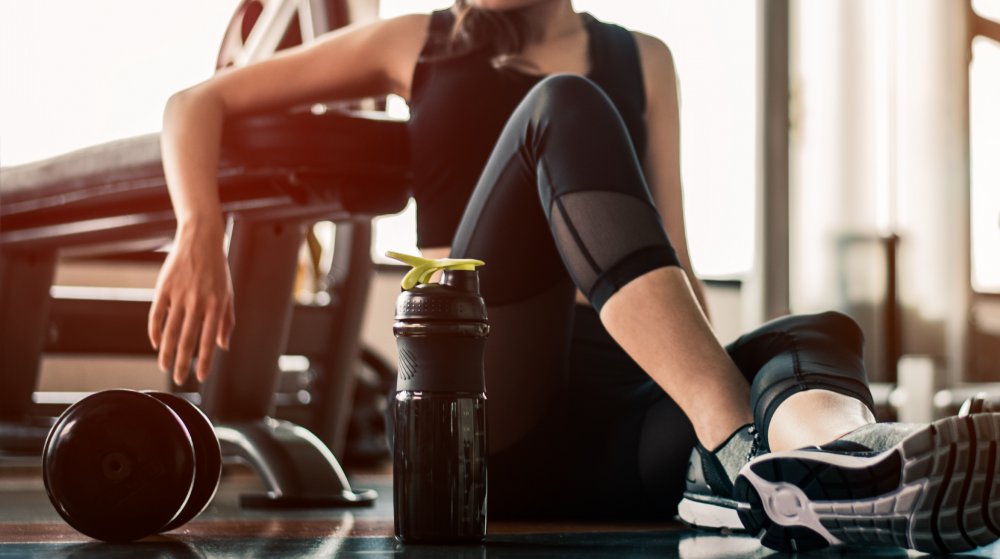 Woman working out.