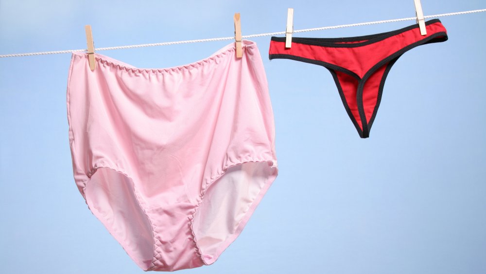 Underwear on a clothesline