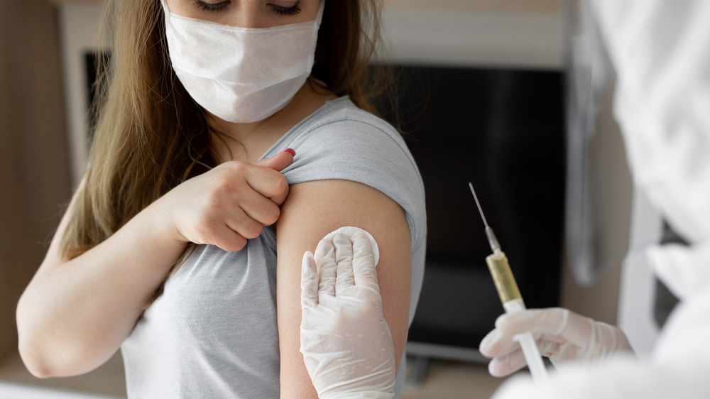 woman who received vaccine