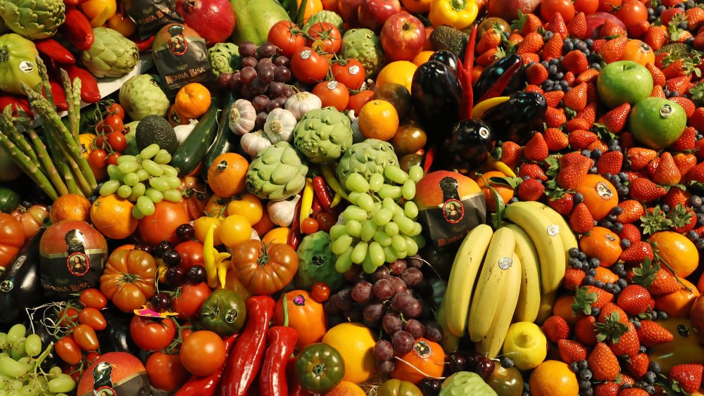 fresh fruit and vegetable selection