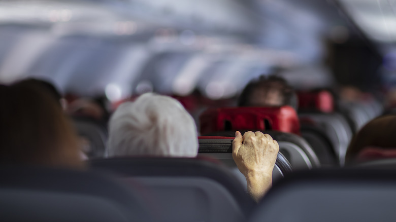 Airplane passengers from behind