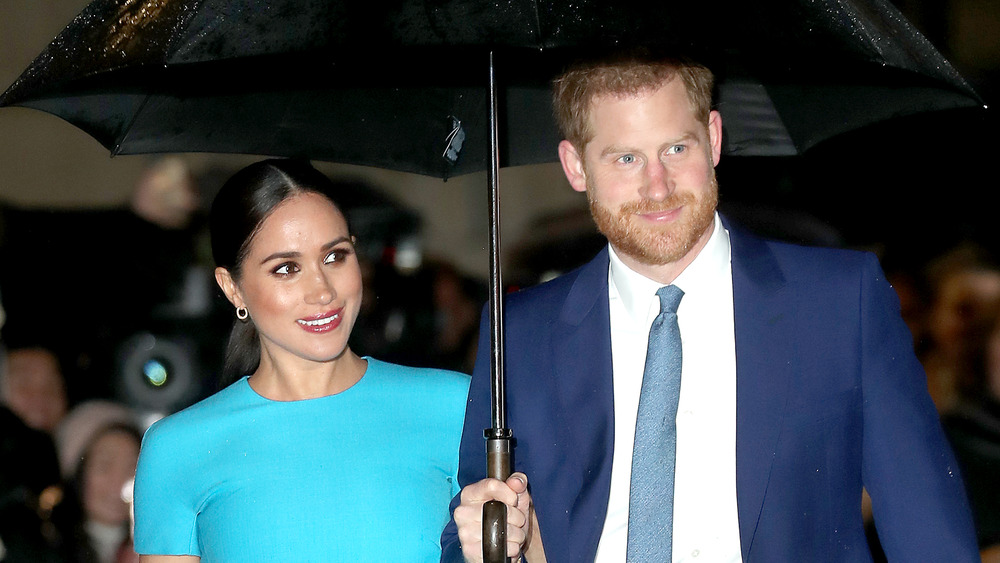 Meghan and Harry walking