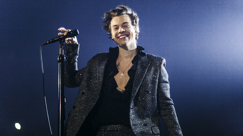 Harry Styles performing onstage