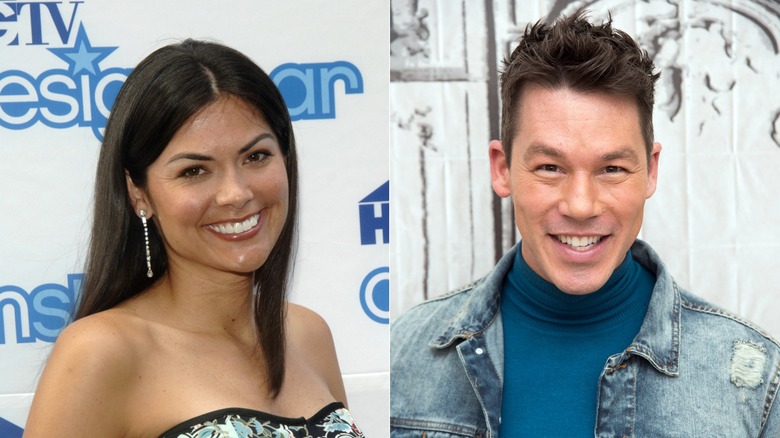 Split image of Alice Fakier and David Bromstad smiling