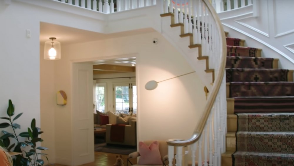 The staircase in Hilary Duff's home