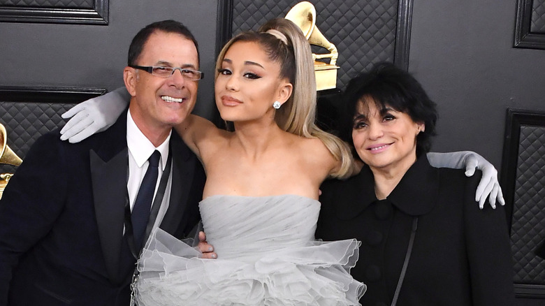 Ariana Grande with her father Ed Butera at the 2020 Grammy Awards