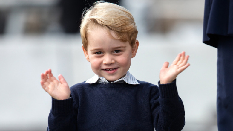 Prince George waving