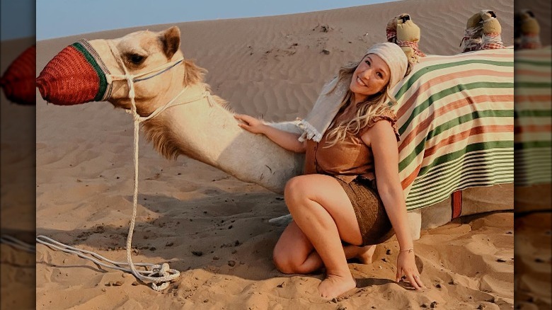 Gianna Martello with a camel 