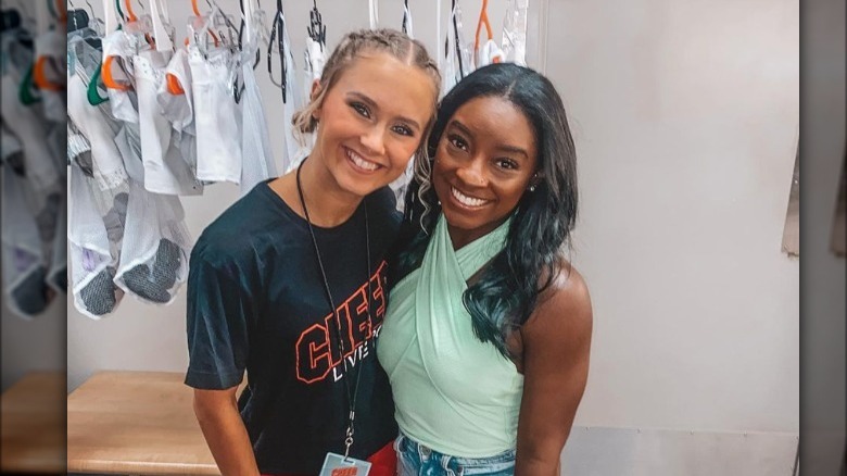 Gillian Rupert and Simone Biles at Cheer Live 