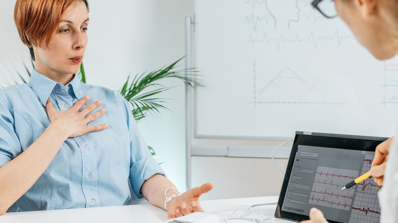 Woman in biofeedback session