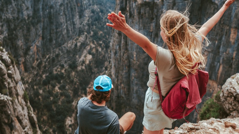 Couple on a cliff