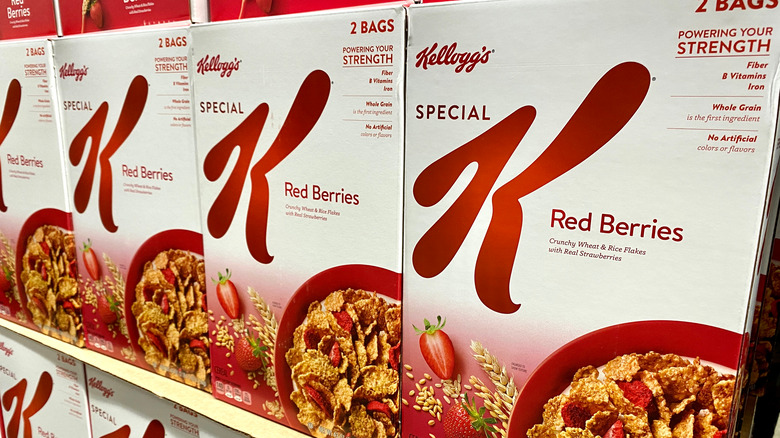 Boxes of Kellogg's Special K cereal