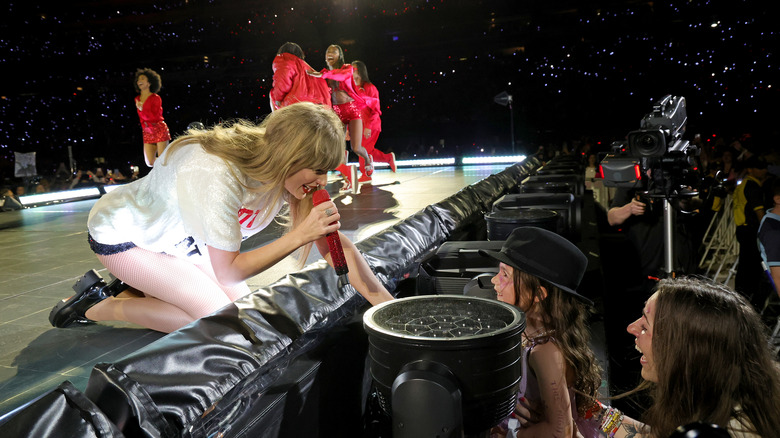 Taylor Swift getting up close with fans