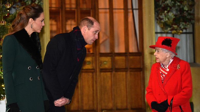 Prince William and Kate Middleton with Queen Elizabeth