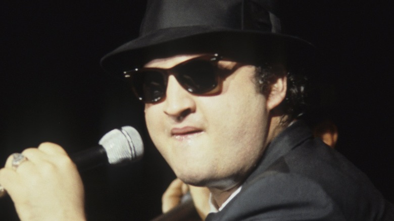 John Belushi in his "Blues Brothers" character