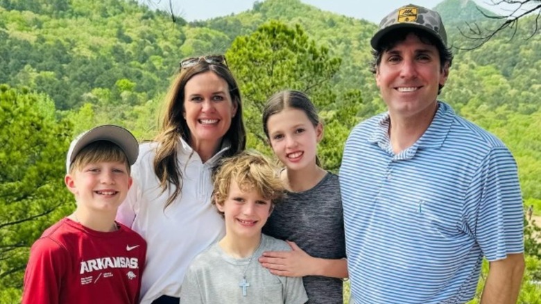 Sarah Huckabee Sanders and her family