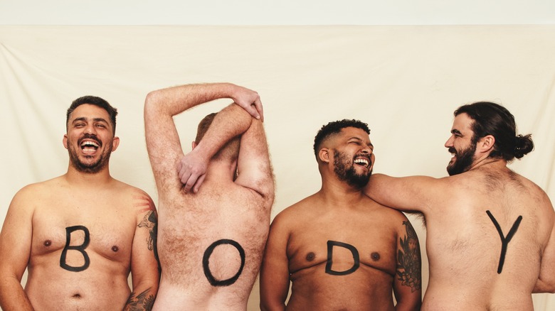 A group of body positive men