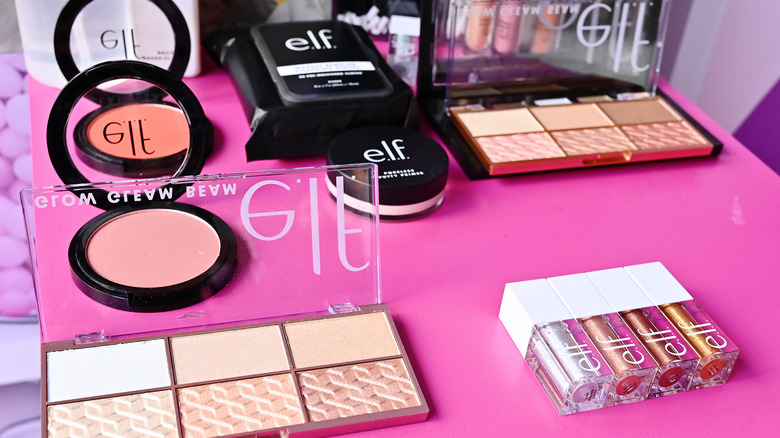 Flat-lay of e.l.f. Cosmetics products